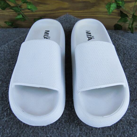 MIA Girl Women's Chunky Slide White Synthetic Sz 8 Medium Gently Used 2025 - Picture 2 of 6